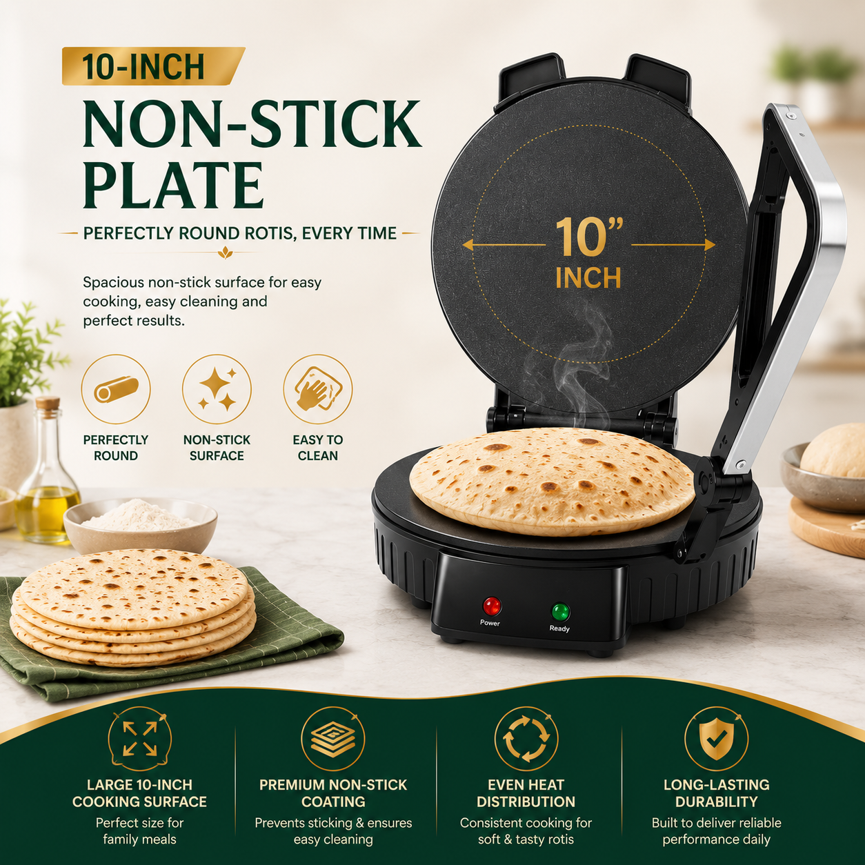 Premium Electric Roti & Chapati Maker