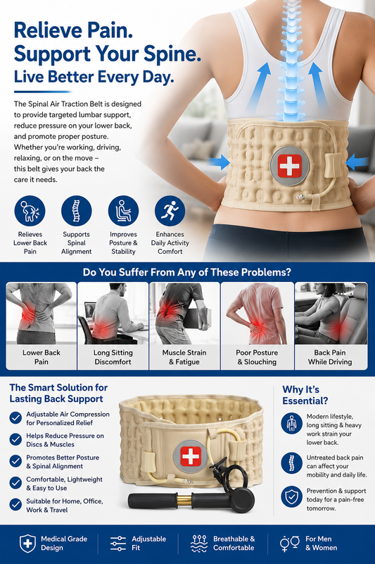 Spinal Air Traction Belt | Adjustable Inflatable Back & Lumbar Support