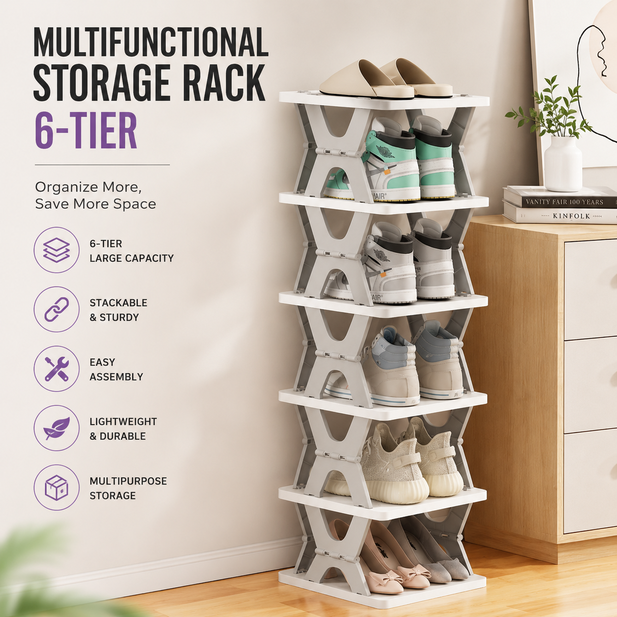 Multifunctional Storage Rack (6-Tier)