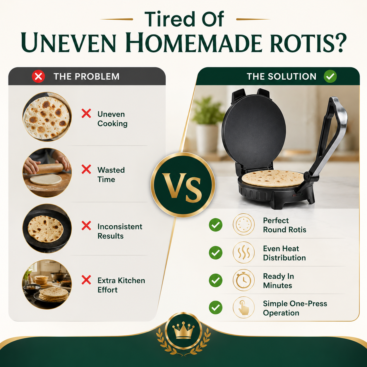Premium Electric Roti & Chapati Maker