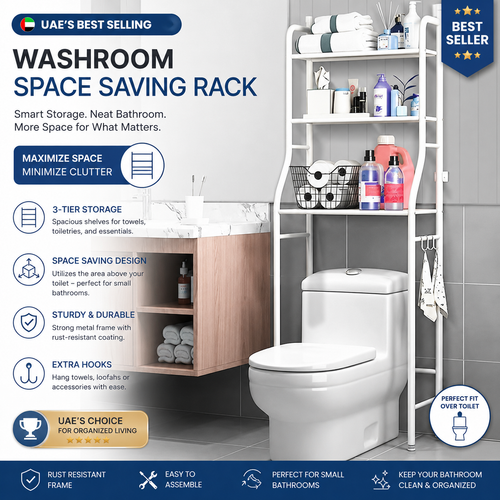 SpaceSaver™ 3-Tier Over-Toilet Storage Rack