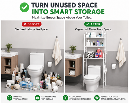 SpaceSaver™ 3-Tier Over-Toilet Storage Rack