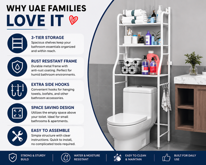 SpaceSaver™ 3-Tier Over-Toilet Storage Rack