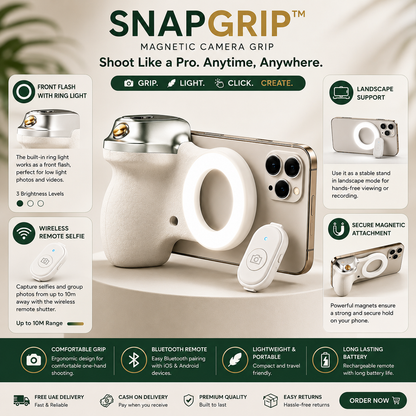 SnapGrip™ Magnetic Camera Grip